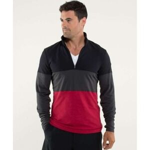 Lululemon Mens Colorblock 1/4 Zip Long Sleeve Pullover Size Medium Athleisure